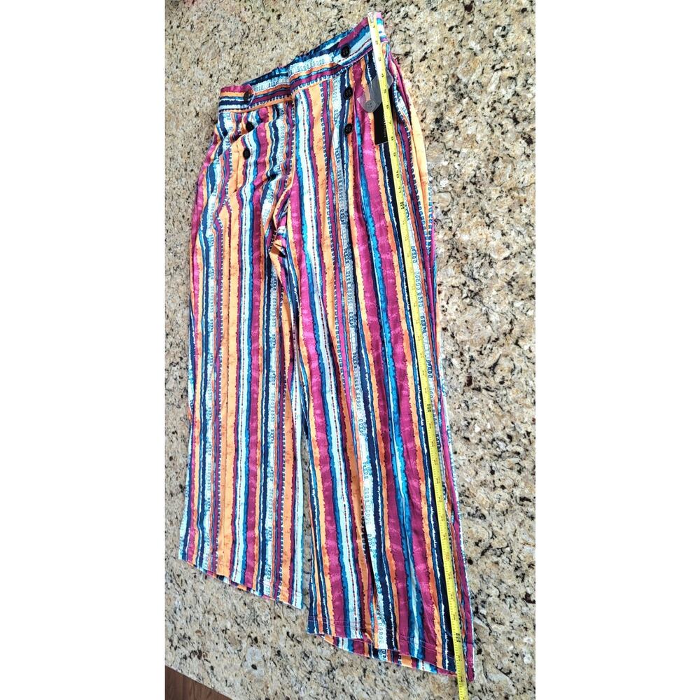 Robert Louis Women's Stretch Loose/Wide Leg Coral/Teal Pants w/ Pockets Sz: PL - Picture 13 of 16